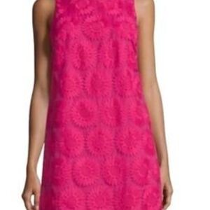 CeCe Vibrant Pink Floral Mini Dress